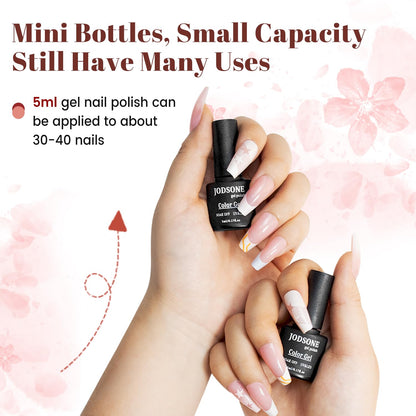 JODSONE Gel Nail Polish Kit with U V Light 32 Colors Gel Polish Nail + 4 Functional Adhesive Bottles Kit Soak Off Manicure Tools Gifts for Women