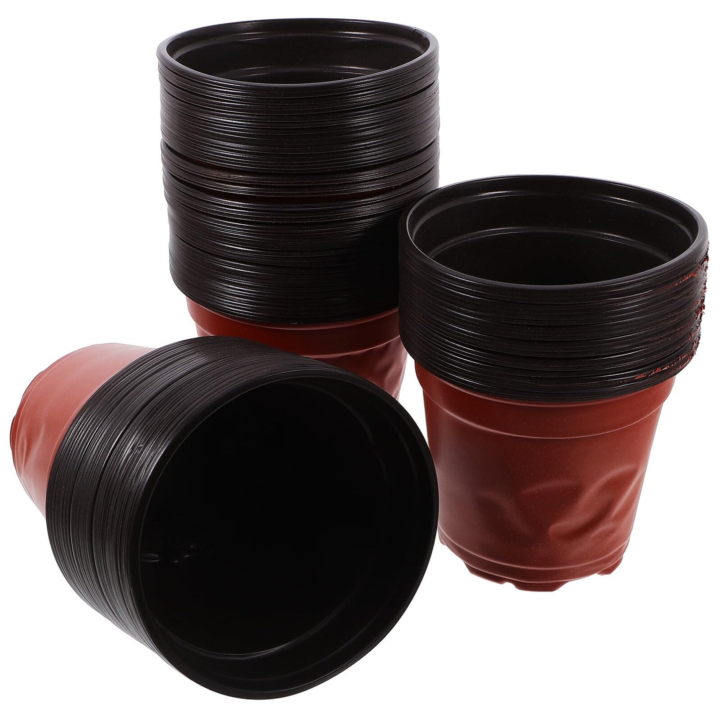 HOODANCOS 100pcs Strawberry Nursery Cups with Drainage, Plastic Grow Pots for Seedlings and Indoor Gardening, Dual-Color Nutrient Planting Containers for Garden Supply