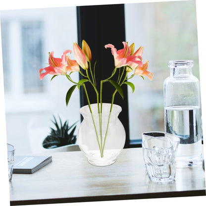 Toyvian Transparent Glass Hydroponic Vase for Plants Arrangement Creative Desktop Terrarium for Flower Display Aquatic Basket for Plants and Stylish Home Decor