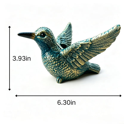 Bird-Shaped Succulent Flower Pot, Resin Decorative Flower Pot, Cute Animal Plant Pot for Indoor Outdoor Plants, Garden Desk Windowsill Decor, Unique Gift for Fowl Lovers (Hummingbird)