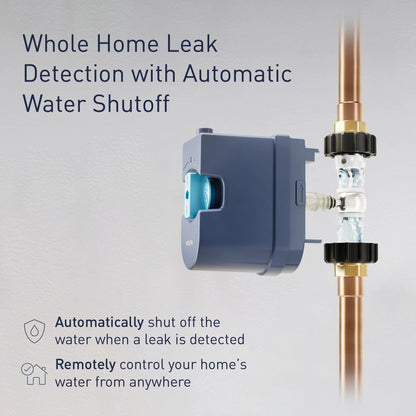Flo by Moen 1-1/4-Inch Smart Water Shutoff with Smart Water Detector, 1-Pack