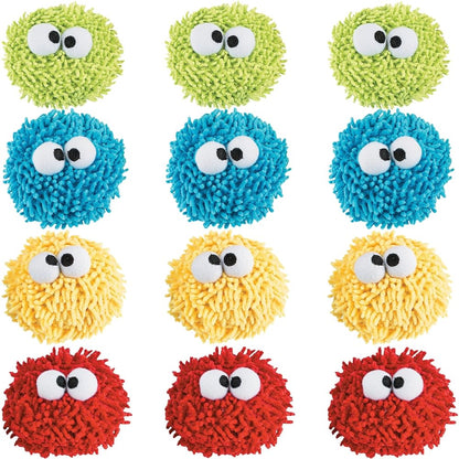 Fun Express Googly Eye Dry Erase Erasers for Kids Bulk 12 Pack - Mini Whiteboard Erasers for Classroom Must Haves | Teacher Supplies for Elementary Kindergarten | Fun Plush White Board Accessories