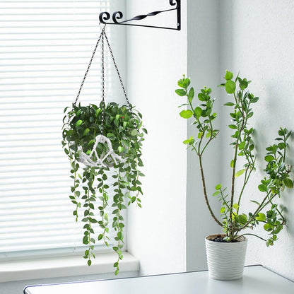 HaoGludi 3 Pack Hanging Planters for Indoor Plants & Outdoor, Plant Hanging Basket Decorative, Flower Pot Hangers for Balcony Porch Garden, Fits 10'' Pots, Load Capacity 20 lbs (Pots Not Included)