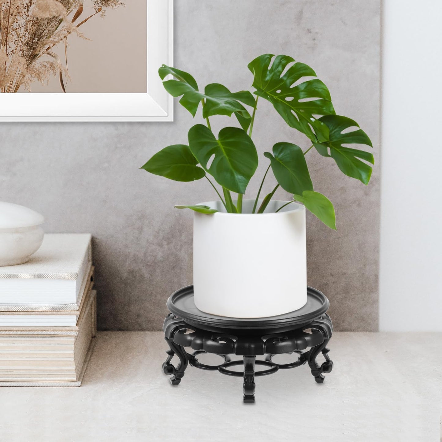 LIFKOME Plant Stand Round Pot Holder Flower Pot Stand Small Fish Tank Base Holder Heavy Duty Potted Stand for Home Balcony Garden