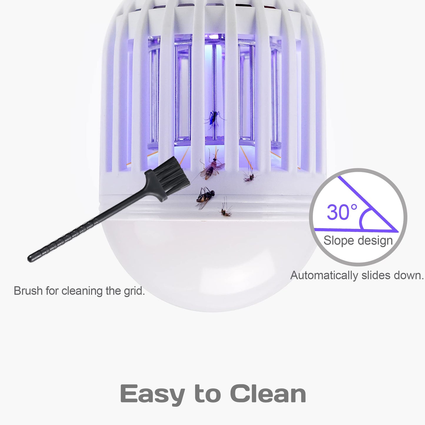 [2-Pack] BANPESTT Bug Zapper Light Bulb 2-in-1 Indoor Mosquito Zapper Gnat Trap- Electric Fly Insect Killer&Bug Catcher for Home Backyard Patio