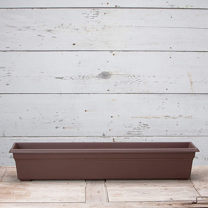 Root & Vessel 16363, Brown, Countryside Flower Box Planter, 36-Inch