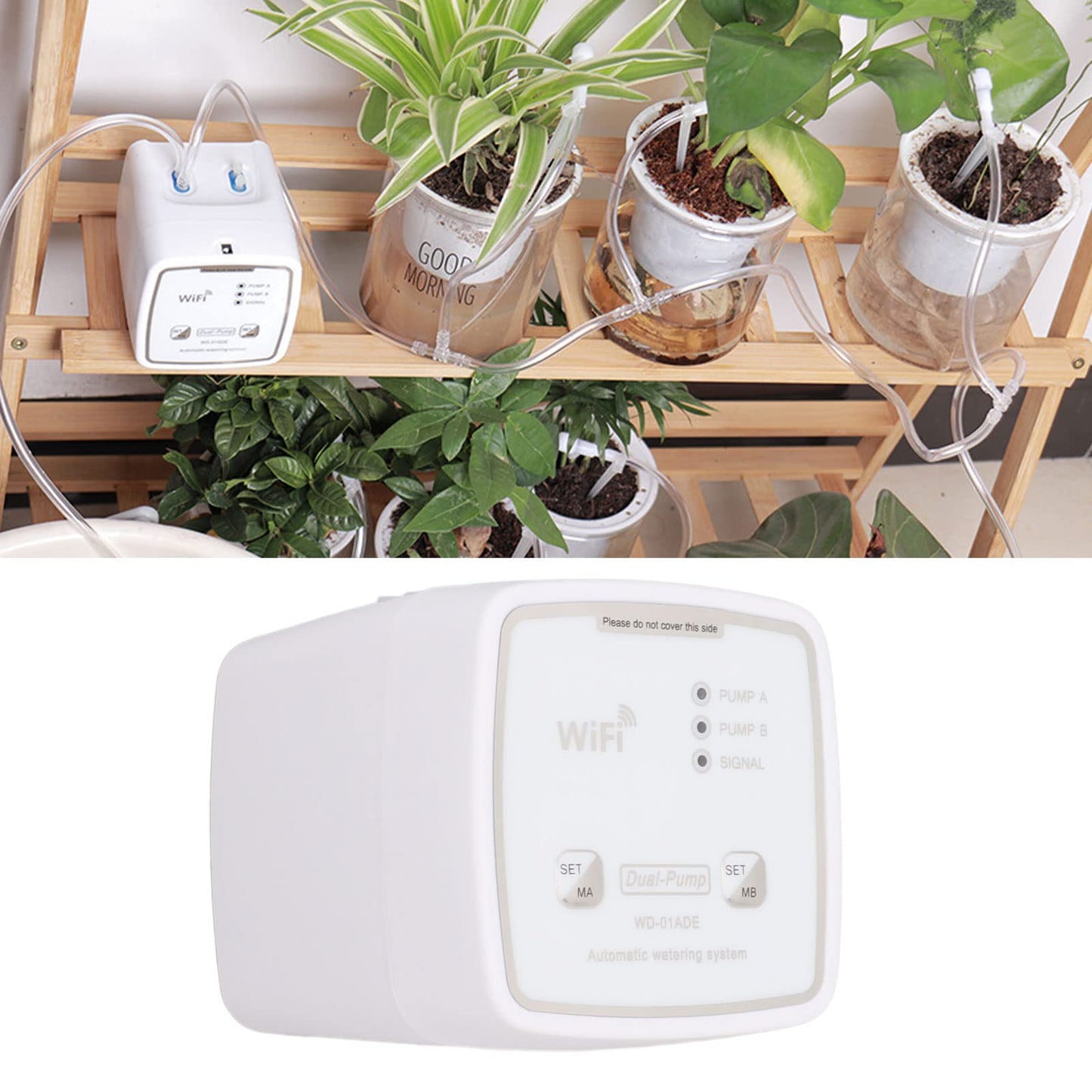 HEEPDD Smart Drip Irrigation Kit, Durable Automatic Watering System for 20 Potted Plants, Adjustable for Home Garden Gardening Supplies