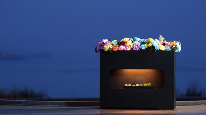 Turviaspact 36x12x28IN Metal Planter Box with LED Intelligence Light Large Black Rectangular Planters for Plant Pots,Plants,Flowers,Privacy Planter for Patio,Front Porch,Balcony,Garden