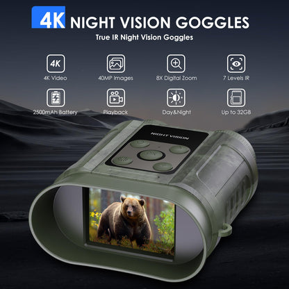 Gifts for Men and Teen Boys,Night Vision Goggles,Night Vision Binoculars,32GB Card Included, Photo/Video Capture,Outdoor Tools for Education, Wildlife Watching,Birthday Gifts for Boy,Men,Gift for Dad