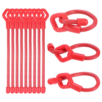 M METERXITY 12-Pack Adjustable Plant Ties, 6inch/15.24cm Silicone Flexible Multi-Function Sturdy Garden Twist Tie for Plant Support/Tree/Shrub/Vine, Reusable Support Twine [Red]