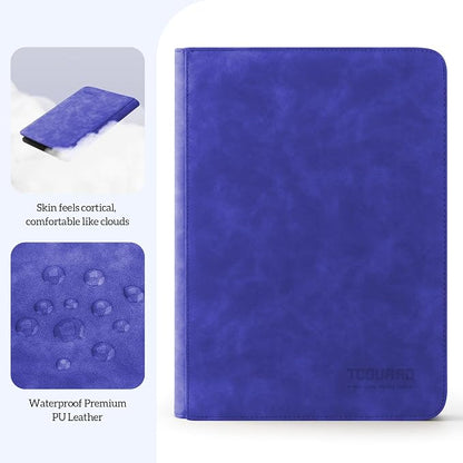 Trading Card Binder, 9 Side Loading Pocket Card Album Hold Up to 540 Cards, Zipper Binder for Cards Collection, TCG Card Holder for Game Card, Sports Card, Yugioh, MTG etc. (Blue)