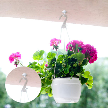 Ripeng 4 Pieces 40mm/1.57 Inch Swag Ceiling Hooks Wall Hook Heavy Duty Swag Hook Indoor Outdoor for Hanging Plants Chandelier (White)
