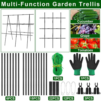 48 x 48 Inch Garden Cucumber Trellis Vegetable Arch Trellis Green Bean Pea Grape Tomato Squash Trellises for Raised Bed Climbing Plants Outdoor
