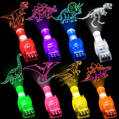 40PCS Dinosaur Party Favors for Kids, LED Light Up Finger Lights Glow in The Dark Toys - Dino Theme Birthday Party Supplies, Goodie Bag Fillers, Classroom Prizes, Pinata Stuffers for Boys Girls