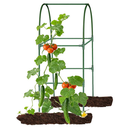 Cucumber Trellis for Plant Climbing- Cucumebr Arch Trelli for Flower Vine Vegetable Tomato Cage Raised Bed- Foldable Garden Tunnel Trellis (Green)