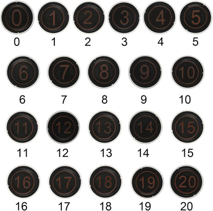 PATIKIL Number Stamps Self Inking, Numeral 12 Number Stamp Teacher Stamp Initial Stamp Ink Stamp for Class Notebook Scrapbooking DIY Craft Style 2, Red Ink