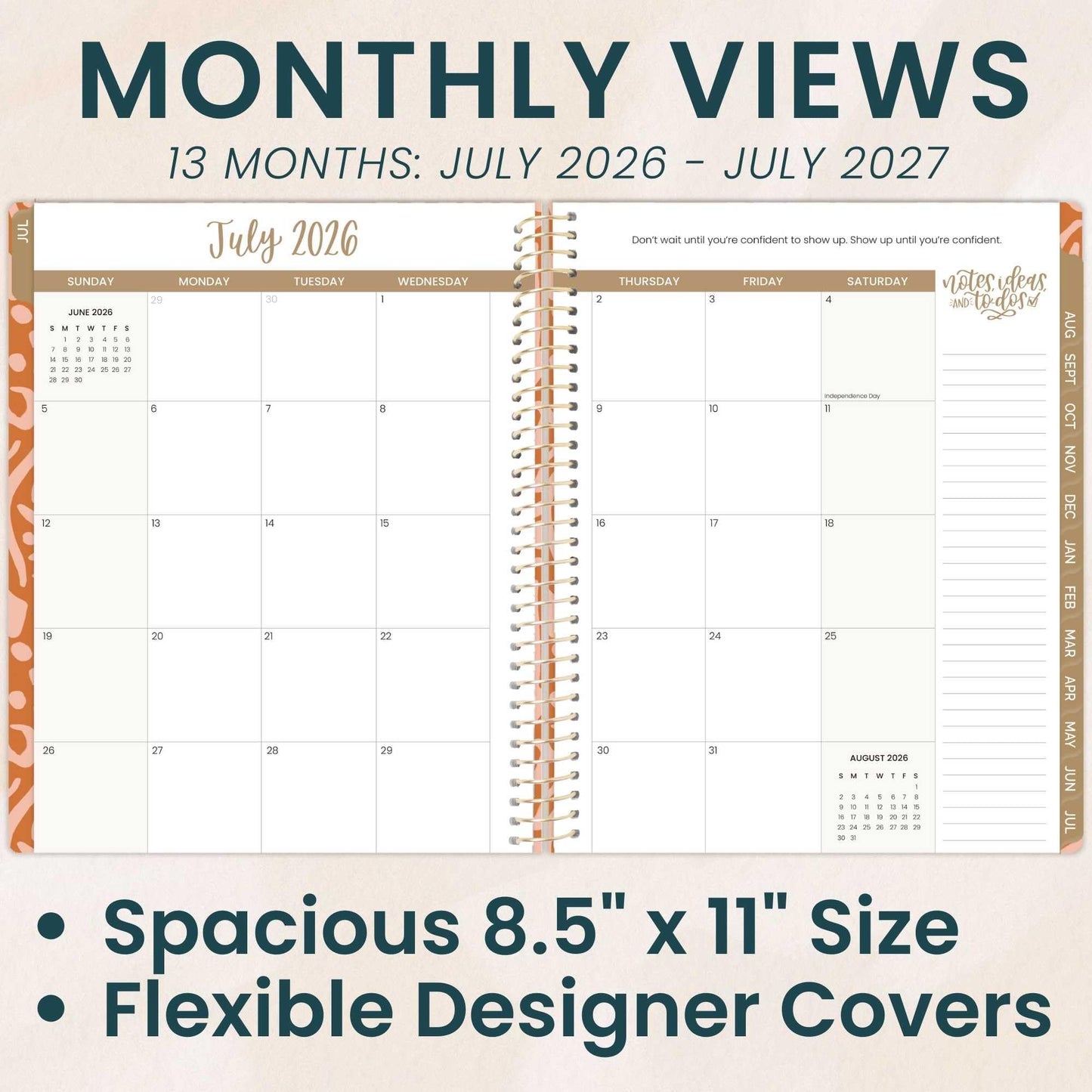 bloom daily planners 2026-2027 (8.5" x 11") Academic Year Day Planner (July 2026 - July 2027) - 13 Months Weekly & Monthly Agenda Organizer with Stickers & Tabs - Moments of Grace