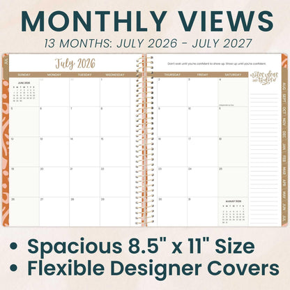 bloom daily planners 2026-2027 (8.5" x 11") Academic Year Day Planner (July 2026 - July 2027) - 13 Months Weekly & Monthly Agenda Organizer with Stickers & Tabs - Moments of Grace