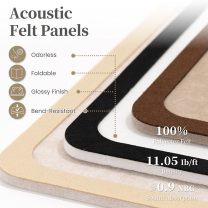KERRAM Bulletin Board, 48 x 36 inches Decorative Felt Board Foldable Photo Board Pin Boards, Cork Board Alternative for Walls, Office, Home, Classroom with Pushpins ＆ Small Storage Bag, Black