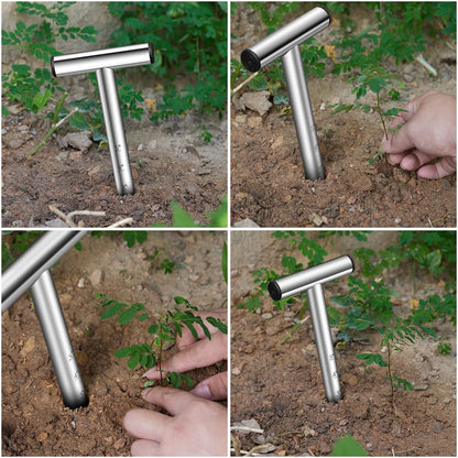 Sukiise Hand Dibber, Seed Dibber, Bulb Planter Tool, Seed Planter Tool, Hole Digger for Plant Labels, for Self Watering Stakes, Hand Held Bulb Planter for Tulip Daffodil Crocus Garden Tool