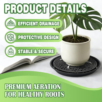 Pesilo 4 Pcs 14'' Self-Watering Pot Base, Auto-Irrigation System Plant Saucer Stand for 5 Gallon Fabric Pot, Auto Watering Plant Water Tray Self Watering System for Indoor Greenhouse Grow Tent Garden
