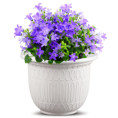 Romooa 1 Set African Violet Pots Self Watering, 7 Inch White Ceramic Dolomite Clay, Easy Effortless Planter Pot for Indoor Plants Herbs Flowers Orchids Succulent, Ideal Gifts, Plant Not Included