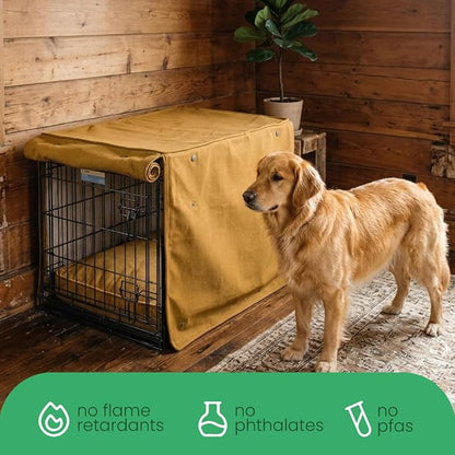Molly Mutt Fast Car Dog Crate Cover, GOTS-Certified 100% Organic Cotton Canvas Cover for Dog or Puppy Kennel and Cage, Washable, Free of Harmful Chemicals, Medium/Large, Fits 30"x19"x21" Crate
