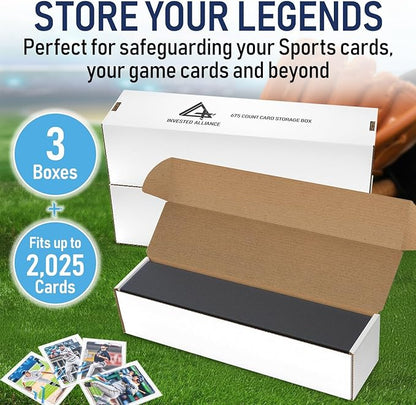 Premium Trading Card Box Storage For Sports, Baseball, Football, Basketball, MTG & TCG Collector | Baseball Card Storage Boxes & Organizer For Magic Sorter Bulk. Sports Holder For Collection.