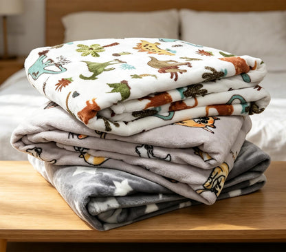 VigorSpring Dinosaur Blanket for Boys - 50"x60", Cozy Soft Plush Kids Throw Blanket for Boys Toddler, Ideal Home Party Decor & Gift for Christmas Halloween Birthday Easter