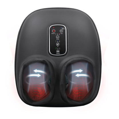 Homedics Shiatsu Foot Massager with Heat, Air Compression & Vibration, 3 Intensity Levels, Toe-Touch Controls, Removable Washable Inserts