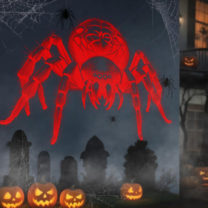 Giant Spiders Halloween Projector Outdoor Indoor,2026 Upgraded 3D Dynamic Halloween Decorations,Clearer Spider HD Patterns,Waterproof Holiday Light for Home Window Wall Cemetery Holiday Decor