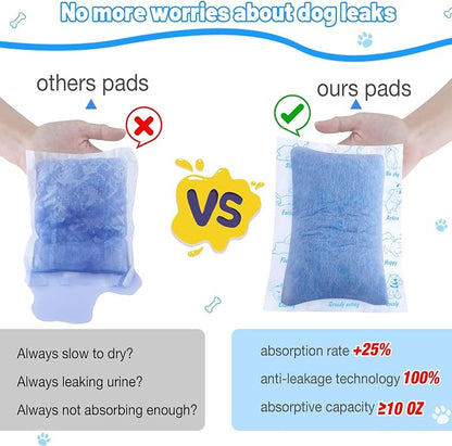 Dog Diaper Liners for Dog Diapers Male and Female 100ct Super Absorption Disposable Booster Pads for Most Reusable Pet Belly Bands, Washable Puppy Diaper Wraps