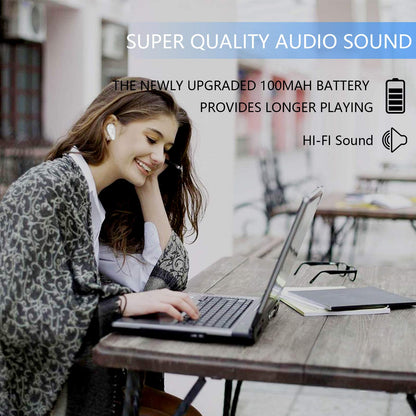 Bluetooth Headset, V5.0 Ultralight Wireless Headphone Cell Phone Earpiece with Mic Headsetcase,Volume Control, Handsfree Earbud,Compatible with Android/iPhone/Smartphones/Laptop