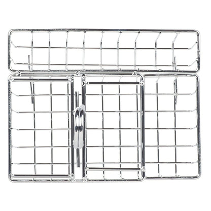 GET Modern Chrome Metal Four Compartment Condiment Caddy Table Caddies Collection