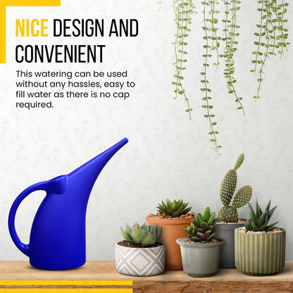 KP KOOL PRODUCTS Watering Can 1/2 Gallon - Small Watering Can for Indoor Plants - Outdoor Watering Can - Blue Plant Waterer - Plastic Watering Can for Garden - 1 Pack
