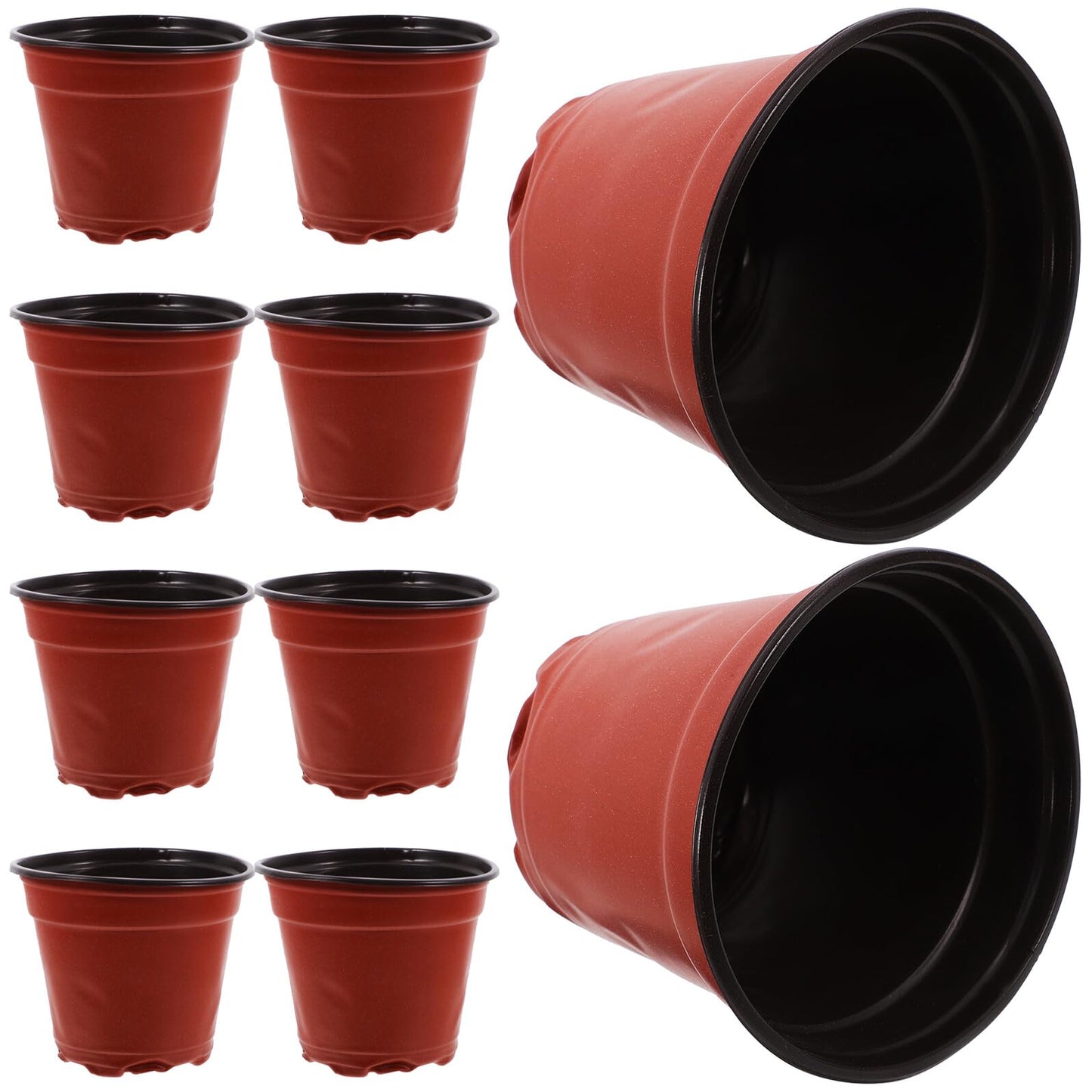 Operitacx 100pcs Plastic Strawberry Nursery Cups Indoor Plant Germination Pots with Dual-Color Seedling Growing Containers for Gardening and Plant Propagation