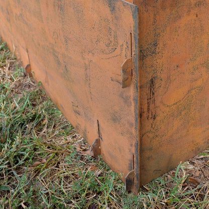 TITAN GREAT OUTDOORS Corten Steel Planter Box 16"(H) x 47"(L) Patina Rustic