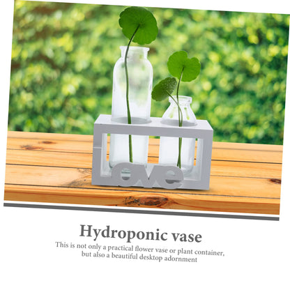 Parliky Glass Plant Vase Stand Air Plant Holder Propagating Vase Terrarium for Indoor Decor