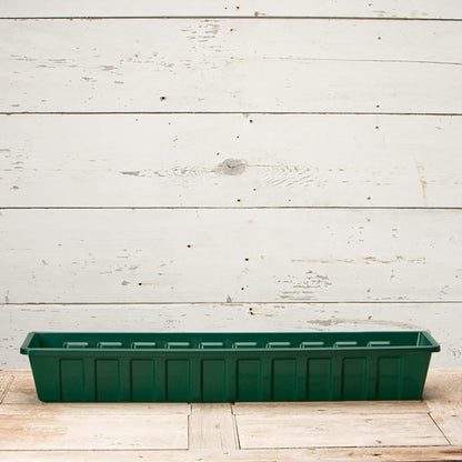 Root & Vessel Poly-Pro Plastic Flower Box Planter, Hunter Green, 36-Inch