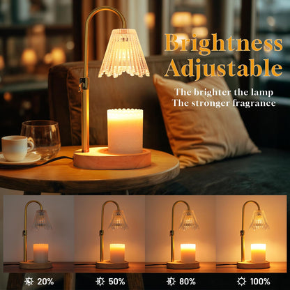 HUAEU Candle Warmer Lamp with Timer, Dimmable Candle Lamp Adjustable Height, Birthday Gifts for Mom Women, House Warming Gifts New Home Decor
