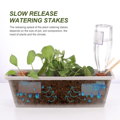 Plant Watering Devices Automatic Plant Waterer System Self Watering Terracotta Spikes Automatically Water Indoor and Outdoor Plants On Vacation Reusable Self-irrigate Water Storage Tank Globes