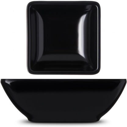 Carlisle FoodService Products 086003 Melamine Single Square Ramekin, 2 oz Capacity, 1-1/2" Length x 1-3/16" Width x 1" Height, Black (Case of 48)