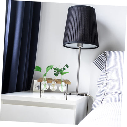 TINEASUR Plant Stands Indoor Glass Vase Wooden Rack Hydroponic Bottle Plant Terrarium Desktop Planter Bottle Home Planting Vase