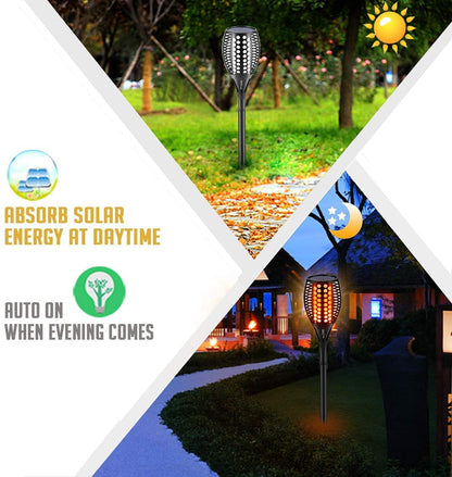 Aityvert Upgraded Larger Solar Torch Lights, Waterproof Outdoor Dancing Flames Light, Flickering Flames Garden Lights, Landscape Decoration Pathway Patio Lights 43" 96 LED (4 Pack)