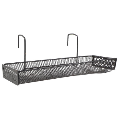 JHKNNK Black Metal Indoor Hanging Plant Stand Hooks Flower Rack Balcony Garden Patio Railing Shelf