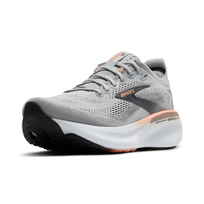 Brooks Women’s Adrenaline GTS 25 Supportive Running & Walking Shoe - Grey/Blackened Pearl/Coral - 9.5 Narrow