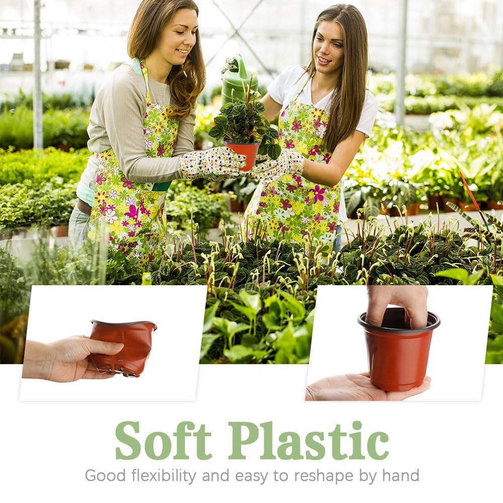 Bluckincle 100 Pcs 4 Inch Plant Nursery Pots and 8 Pack 5.5 Inch Plant Pots Indoor Outdoor