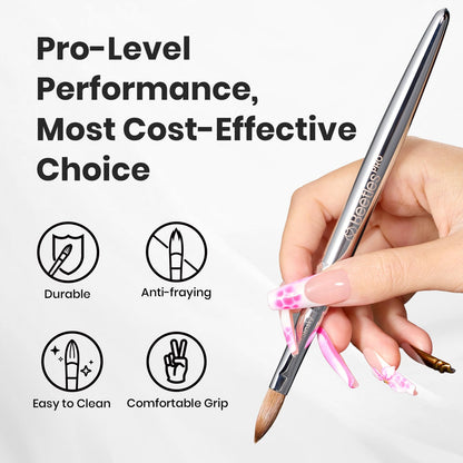 Beetles Nail Art Brushes 8pcs – Crystal Nail Art Tools 5pcs Double-headed Nails Dotting Tool, 3pcs Striping Liner Brushes for Nails with Pearls Bowknot Stickers, DIY Home Salon Manicure Design Tools