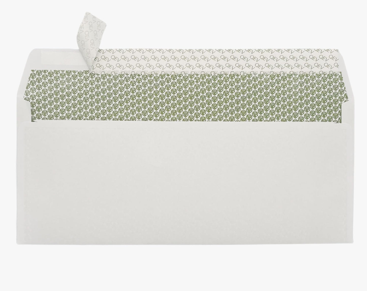 QEV No 10 Security Self Seal Envelopes 500ct, 24lb White Offset Paper, Security Tint Privacy Peel and Seal Windowless for Legal Letters, Invoices, Checks, Business Mail