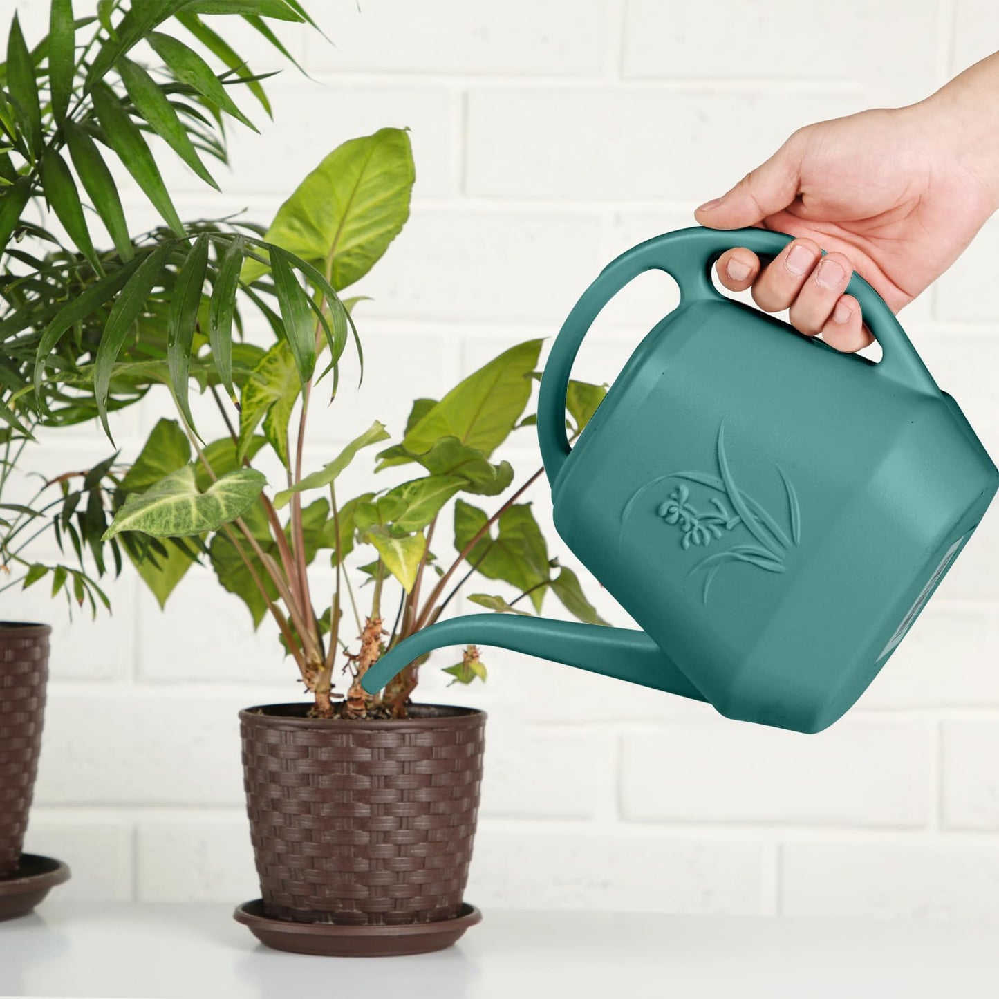 TTAOE GN Grip Watering Can - for Home Plant Garden - 1 Gallon - Green
